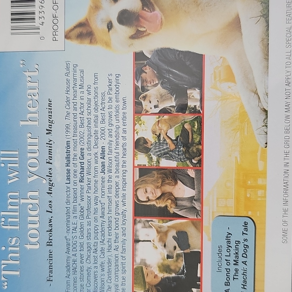 Hachi: A Dog's Tale DVD. New - Picture 3 of 4
